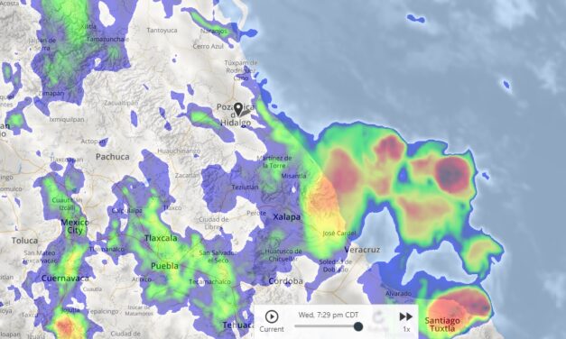 Continúa la alerta preventiva por lluvias y frente frío en Veracruz