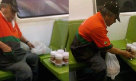 Llora en el Metro de la CdMx. Le exigieron cinco bebidas y sólo pudo pagar cuatro.