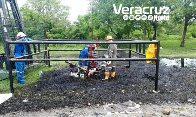 Álamo: Pemex atiende derrame ocasionado  por acto vandálico