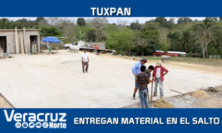 Entrega Gobierno Municipal material para construcción en la comunidad El Salto