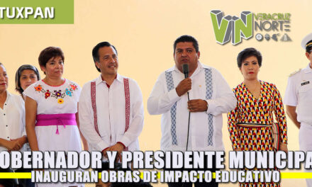 Gobernador y Presidente Municipal inauguran obras de impacto educativo