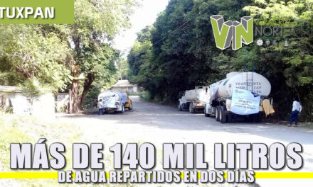 En dos días más de 140 mil litros de agua a colonias y comunidades