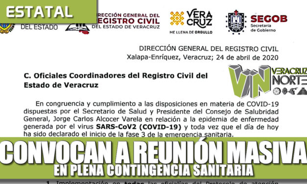 CONVOCAN A REUNIÓN MASIVA EN PLENA CONTINGENCIA SANITARIA