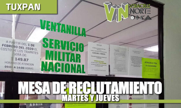 MARTES Y JUEVES ATENDERÁN EN LA MESA DE RECLUTAMIENTO