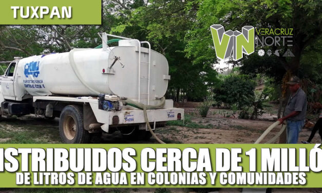 Distribuidos cerca de un millón de litros de agua en colonias y comunidades