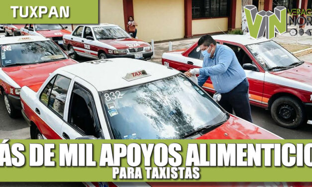 Más de mil apoyos alimenticios para taxistas