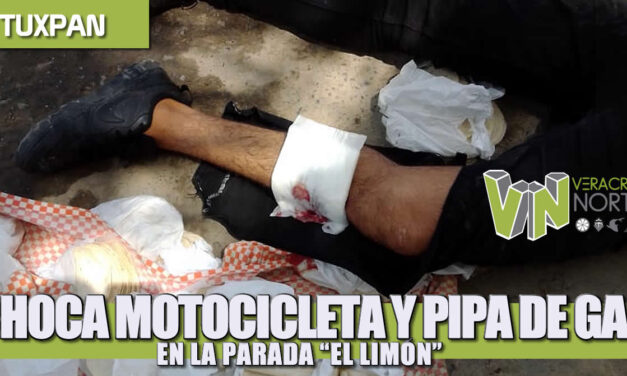 CHOCAN MOTOCICLETA Y PIPA DE GAS EN LA PARADA «EL LIMÓN»