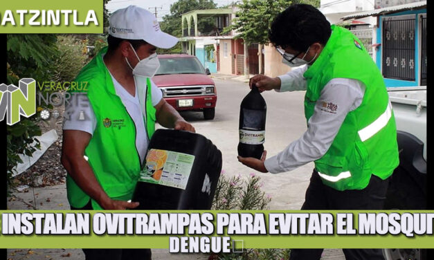 SE INSTALAN OVITRAMPAS PARA EVITAR LA PROPAGACIÓN DEL MOSQUITO DEL DENGUE.