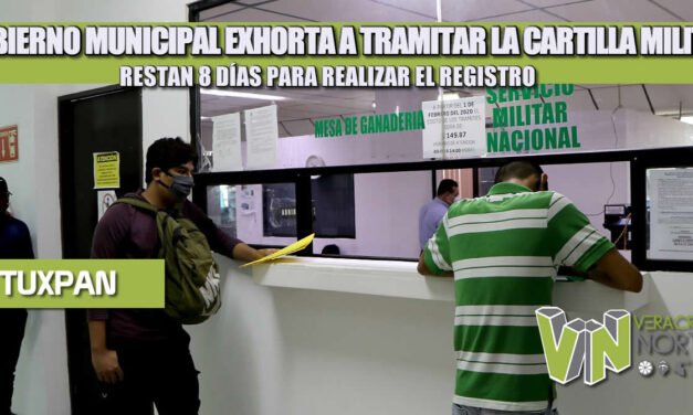 GOBIERNO MUNICIPAL EXHORTA A TRAMITAR LA CARTILLA MILITAR; RESTAN 8 DÍAS PARA REALIZAR EL REGISTRO