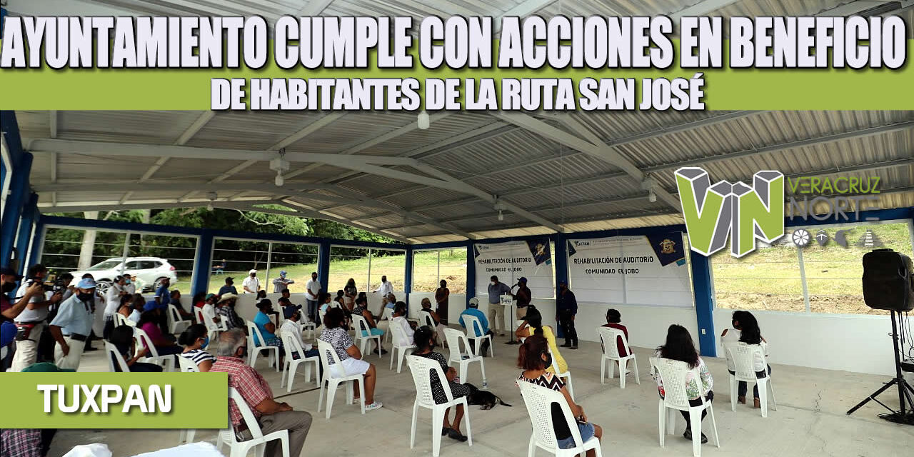 GOBIERNO DE TUXPAN CUMPLE CON ACCIONES EN BENEFICIO DE HABITANTES DE LA RUTA SAN JOSÉ