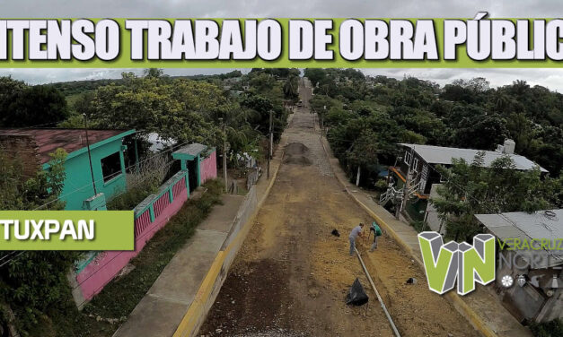 INTENSO TRABAJO DE OBRA PÚBLICA
