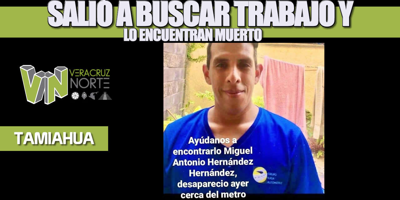 Salió a buscar trabajo y lo encuentran muerto