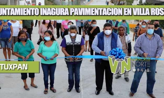 AYUNTAMIENTO INAGURA PAVIMENTACION EN VILLA ROSITA