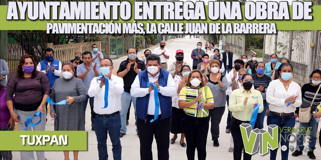 AYUNTAMIENTO ENTREGA UNA OBRA DE PAVIMENTACIÓN MÁS, LA CALLE JUAN DE LA BARRERA