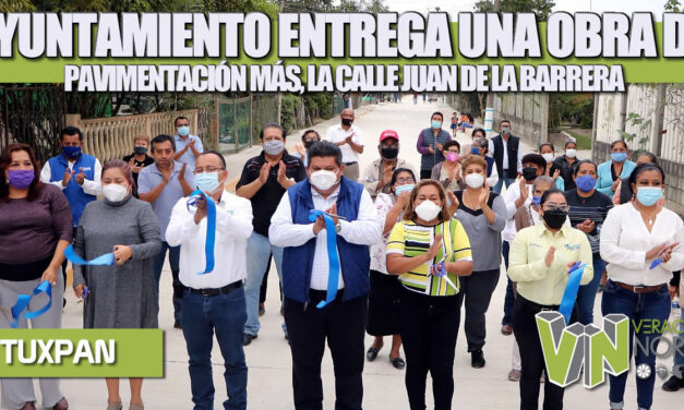 AYUNTAMIENTO ENTREGA UNA OBRA DE PAVIMENTACIÓN MÁS, LA CALLE JUAN DE LA BARRERA