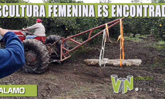 ESCULTURA FEMENINA ES ENCONTRADA EN ÁLAMO TEMAPACHE