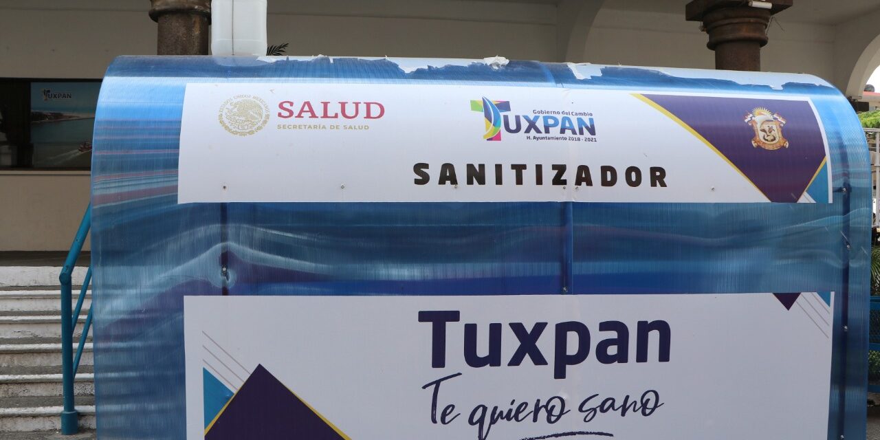 REFUERZA GOBIERNO DE TUXPAN MEDIDAS PREVENTIVAS EN LA PRESIDENCIA MUNICIPAL