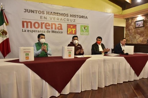 SE REGISTRA ANTE EL OPLE LA COALICION “JUNTOS HAREMOS HISTORIA” EN VERACRUZ