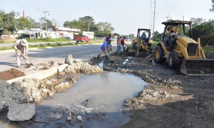 REPARA GOBIERNO DE POZA RICA, COLECTOR FRENTE A VILLA DE LAS FLORES