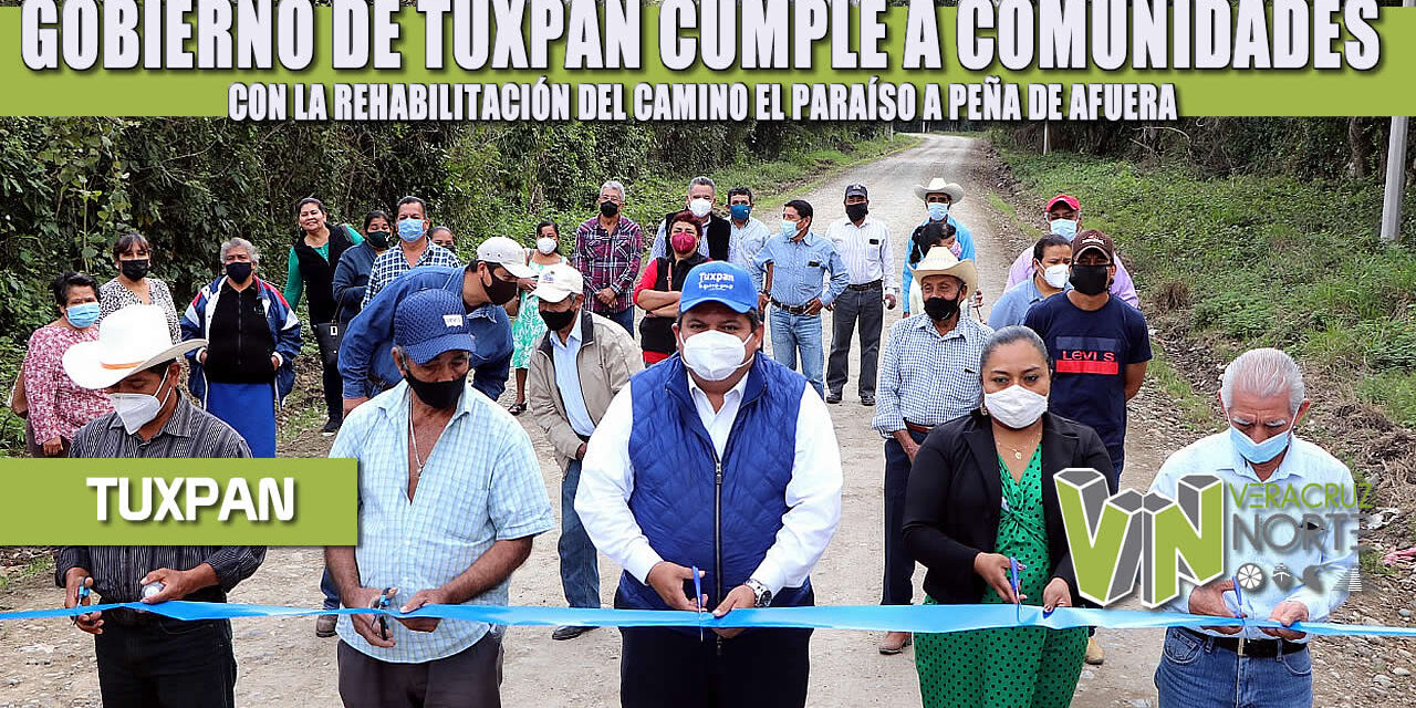 GOBIERNO DE TUXPAN CUMPLE A COMUNIDADES CON LA REHABILITACIÓN DEL CAMINO EL PARAÍSO A PEÑA DE AFUERA.