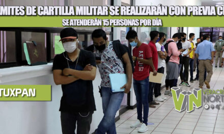 TRÁMITES DE CARTILLA MILITAR SE REALIZARÁN CON PREVIA CITA, SE ATENDERÁN 15 PERSONAS POR DÍA