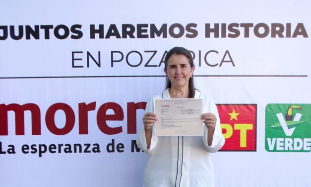 CECILIA GUEVARA SE REGISTRA POR MORENA, PARA LA ALCALDÍA DE POZA RICA