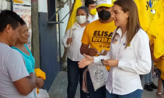 ROTUNDA LA ACEPTACIÓN DE ELISA RIVERA ELIZALDE EN SU VISITA, CASA POR CASA EN ARROYO DEL MAÍZ