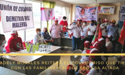 ADELY MORALES REITERA EL COMPROMISO QUE TIENE CON LAS FAMILIAS Y BUSCA SER ESA ALIADA