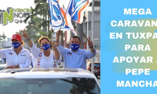 MEGA CARAVANA EN TUXPAN PARA APOYAR A PEPE MANCHA