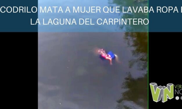 COCODRILO MATA A MUJER QUE LAVABA ROPA EN LA LAGUNA DEL CARPINTERO