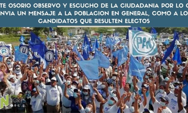 MAYTE OSORIO OBSERVO Y ESCUCHO DE LA CIUDADANIA POR LO CUAL ENVIA UN MENSAJE A LA POBLACION EN GENERAL, COMO A LOS CANDIDATOS QUE RESULTEN ELECTOS