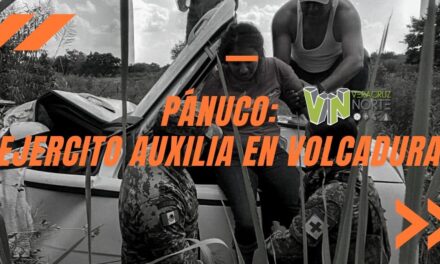 PÁNUCO: Ejercito auxilia en VOLCADURA