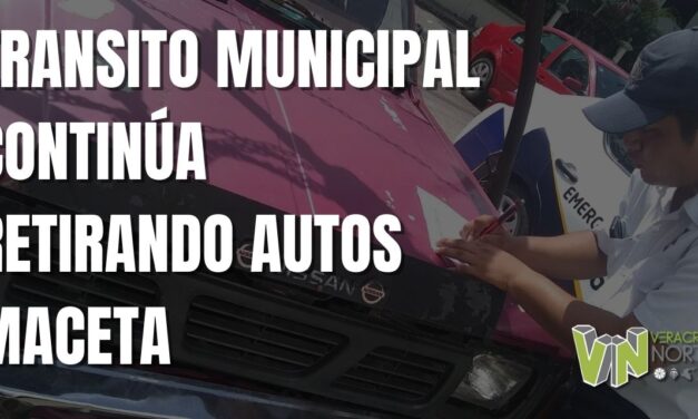 TRANSITO MUNICIPAL CONTINÚA RETIRANDO AUTOS MACETA