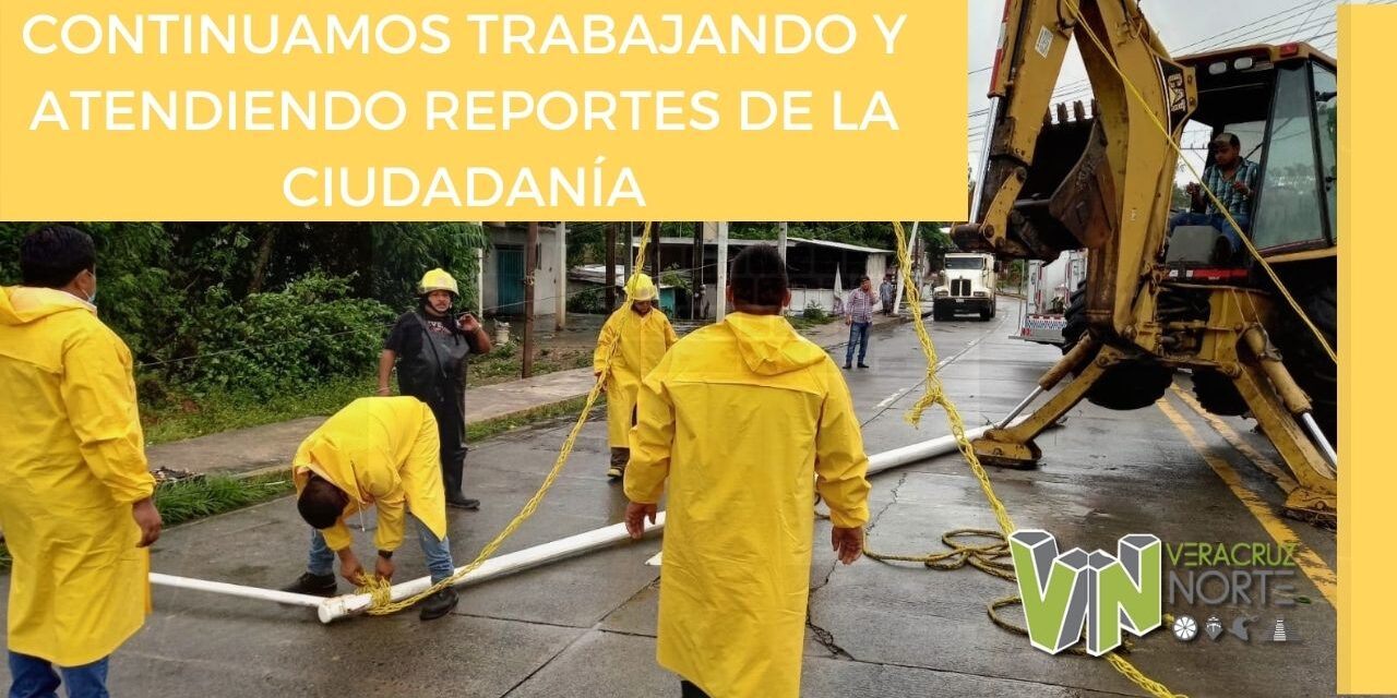 CONTINUAMOS TRABAJANDO Y ATENDIENDO REPORTES DE LA CIUDADANÍA