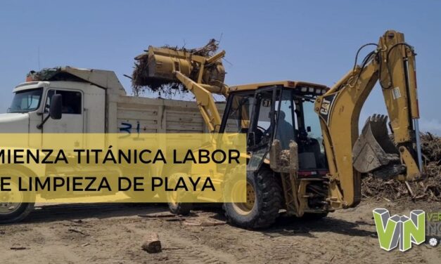 COMIENZA TITÁNICA LABOR DE LIMPIEZA DE PLAYA