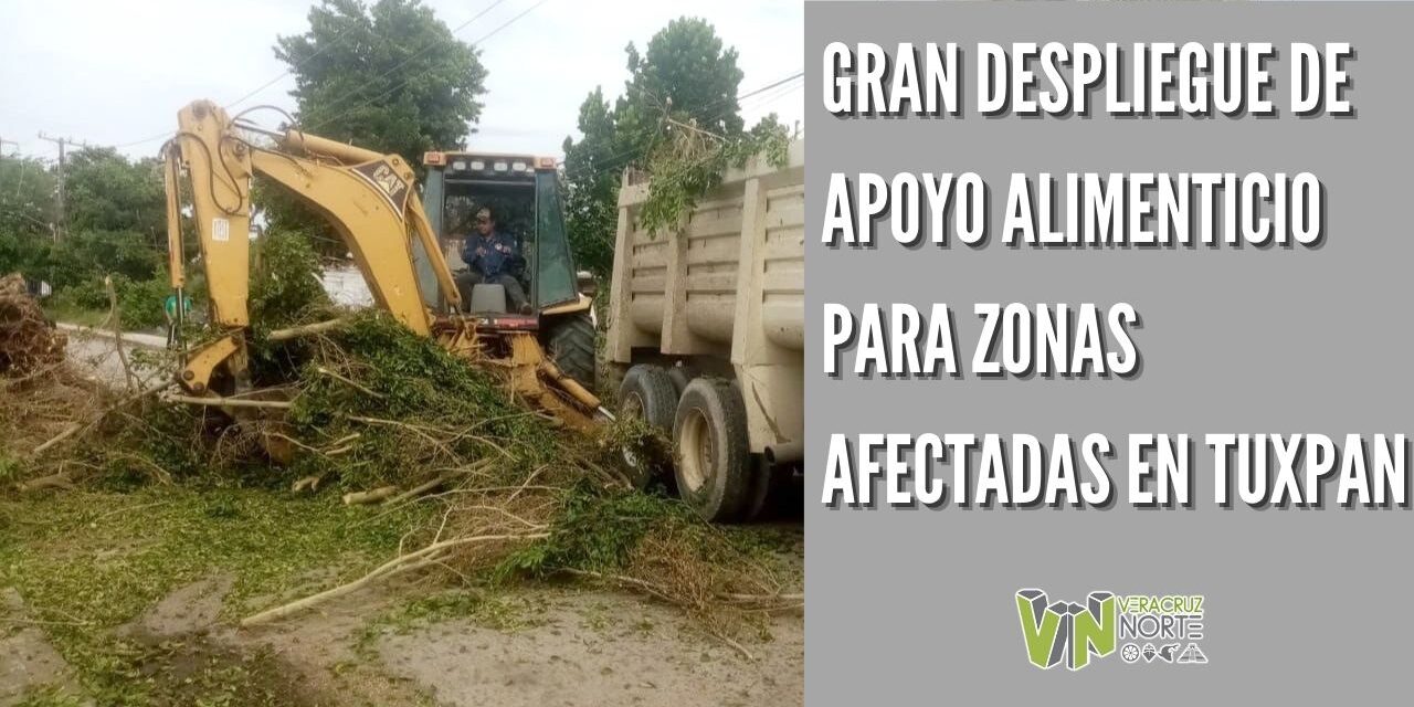 GRAN DESPLIEGUE DE APOYO ALIMENTICIO PARA ZONAS AFECTADAS EN TUXPAN