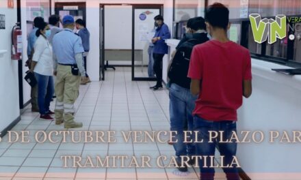 15 DE OCTUBRE VENCE EL PLAZO PARA TRAMITAR CARTILLA