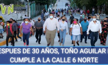 DESPUES DE 30 AÑOS, TOÑO AGUILAR LE CUMPLE A LA CALLE 6 NORTE