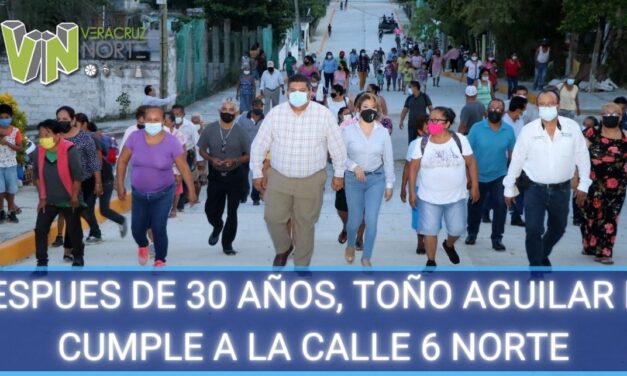 DESPUES DE 30 AÑOS, TOÑO AGUILAR LE CUMPLE A LA CALLE 6 NORTE