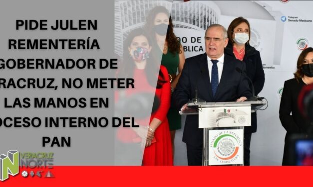 Pide Julen Rementería a gobernador de Veracruz, no meter las manos en proceso interno del PAN