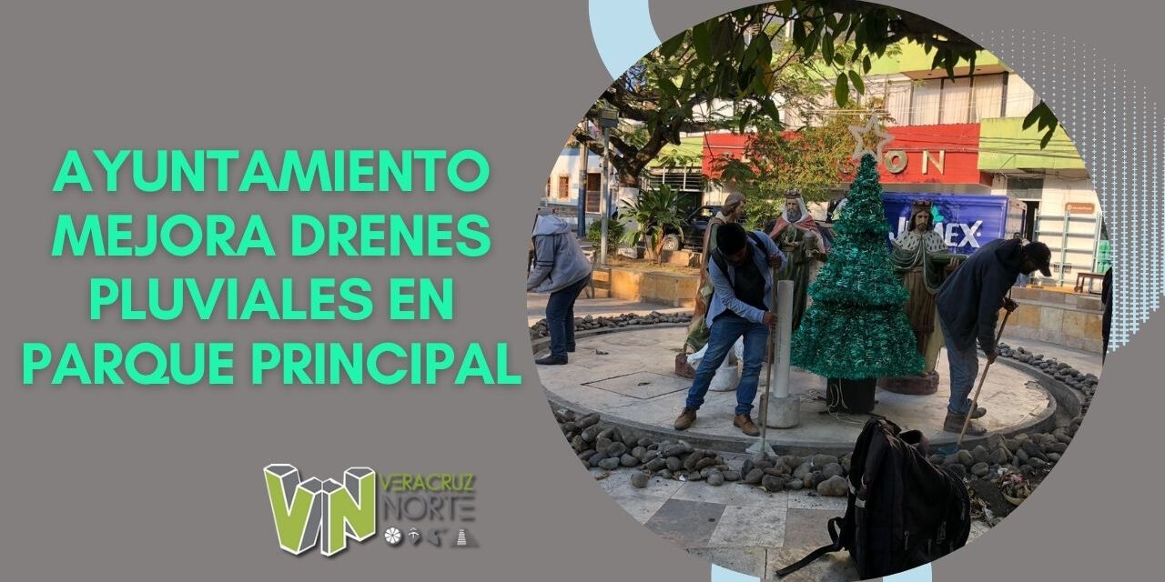 Ayuntamiento Mejora Drenes Pluviales En Parque Principal