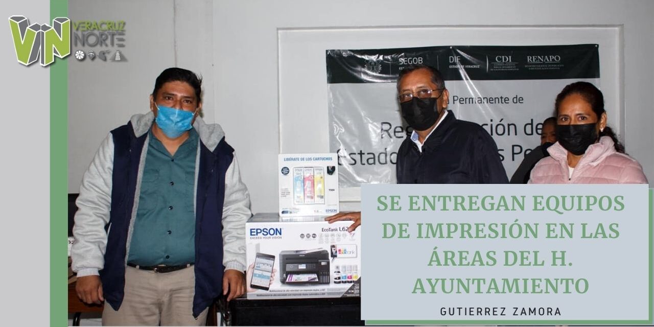 SE ENTREGAN EQUIPOS DE IMPRESIÓN EN LAS ÁREAS DEL H. AYUNTAMIENTO