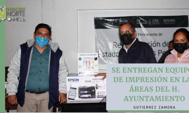 SE ENTREGAN EQUIPOS DE IMPRESIÓN EN LAS ÁREAS DEL H. AYUNTAMIENTO