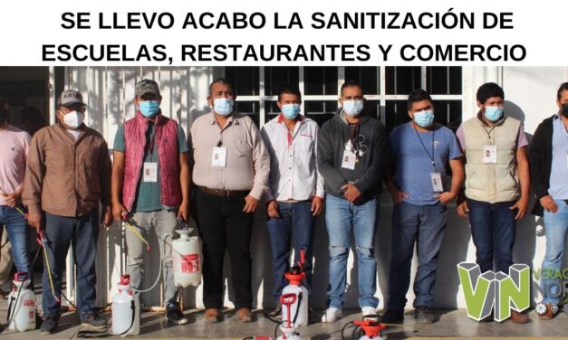 POR INDICACIONES DE LA ALCALDESA  LUPITA RODRIGUEZ SE LLEVO ACABO LA SANITIZACIÓN DE ESCUELAS, RESTAURANTES Y COMERCIOS