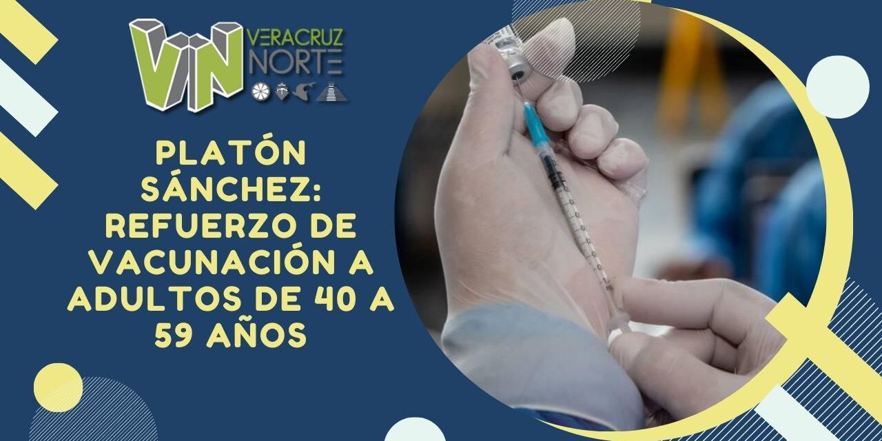 Platón Sánchez: Refuerzo de vacunación a adultos de 40 a 59 años