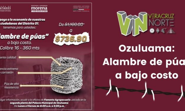 Ozuluama: Alambre de púas a bajo costo