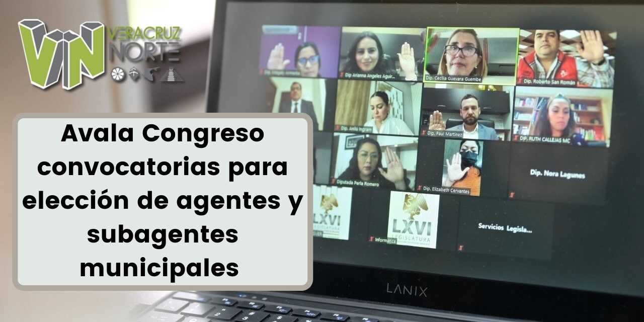 Avala Congreso convocatorias para elección de agentes y subagentes municipales
