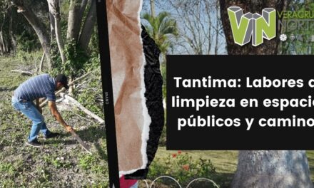 Tantima: Labores de limpieza en espacios públicos y caminos
