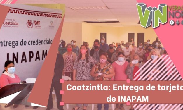 Coatzintla: Entrega de tarjetas de INAPAM