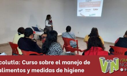 Tecolutla: Curso sobre el manejo de alimentos y medidas de higiene